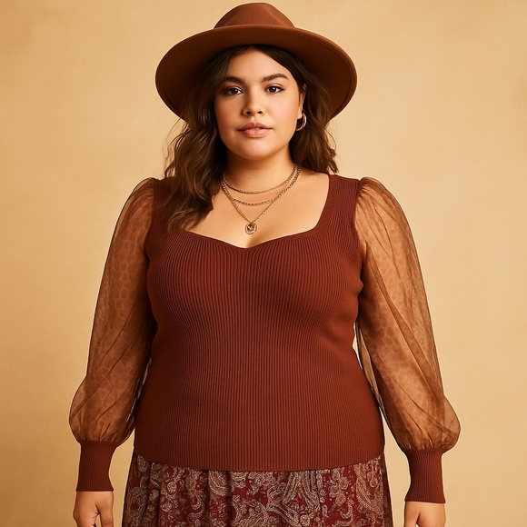 Dolan Left Coast Collection Plus Size Burgundy Sweater — Size 3X - Picture 1 of 8
